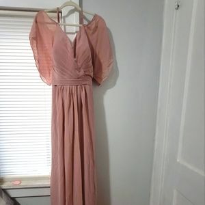 Chaffon, Wedding dress, Pink